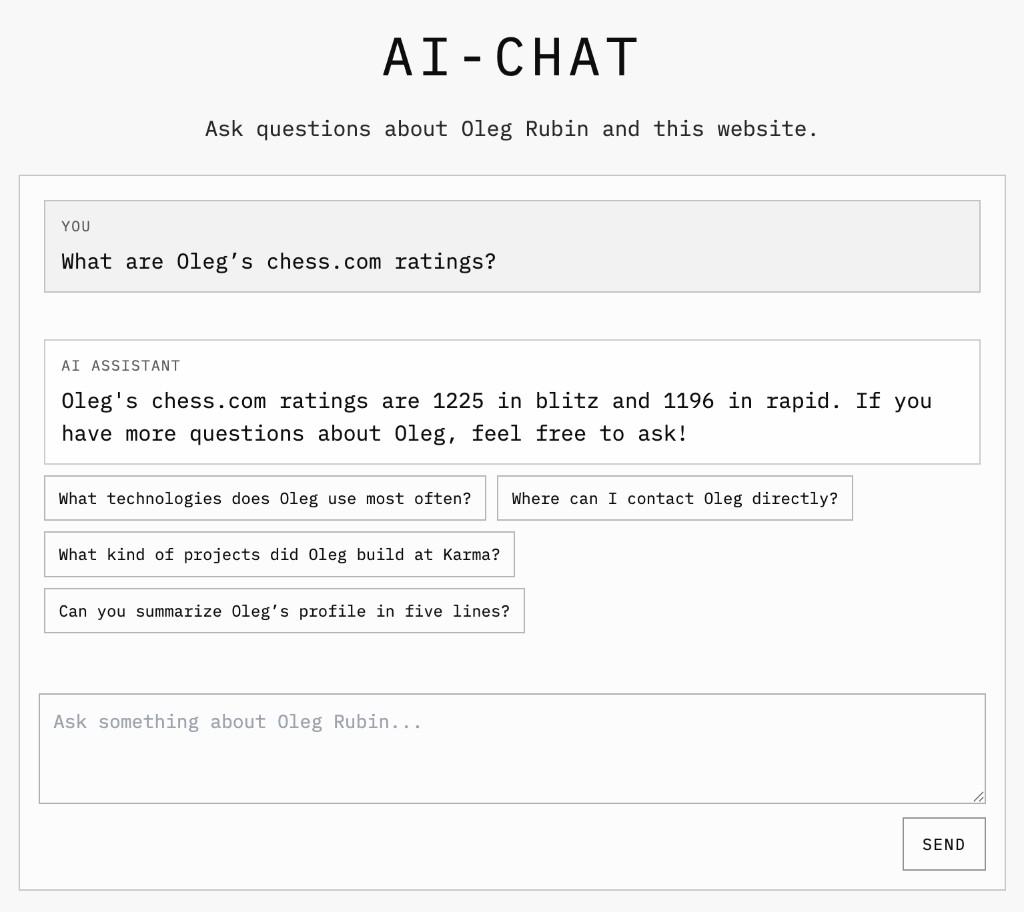 AI chat interface screenshot
